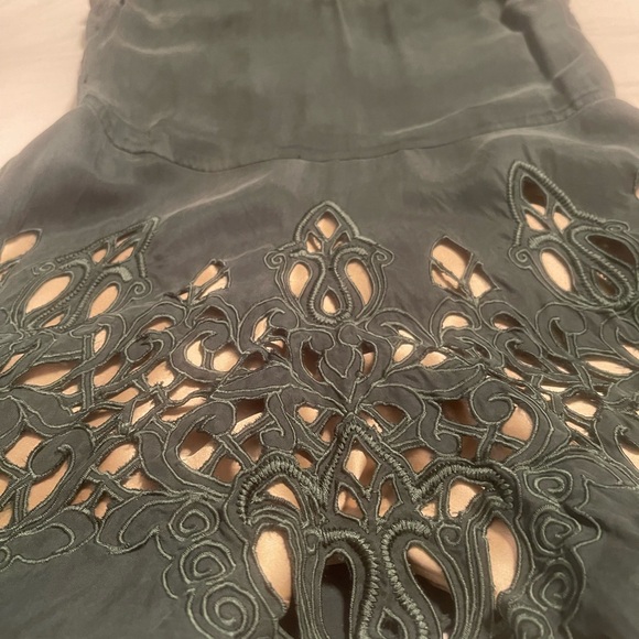 Anthropologie Deep Green Peplum Top - Picture 5 of 6